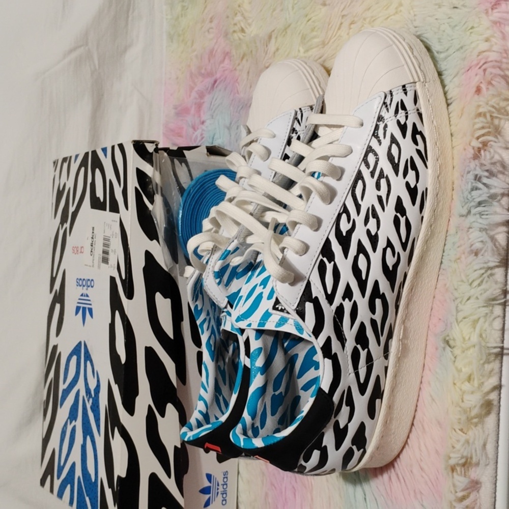 SALE! New Adidas Super Star 80's WC Black/White Shoes W Box Sz.10.5 2014 (E-2) - Picture 4 of 12